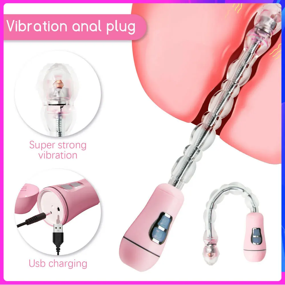 

Anal Beads Butt Plug Vibrator G-Spot Stimulate Prostate Massager Erotic Toys Female Anus Stimulate Masturbation Goods Sex Shop