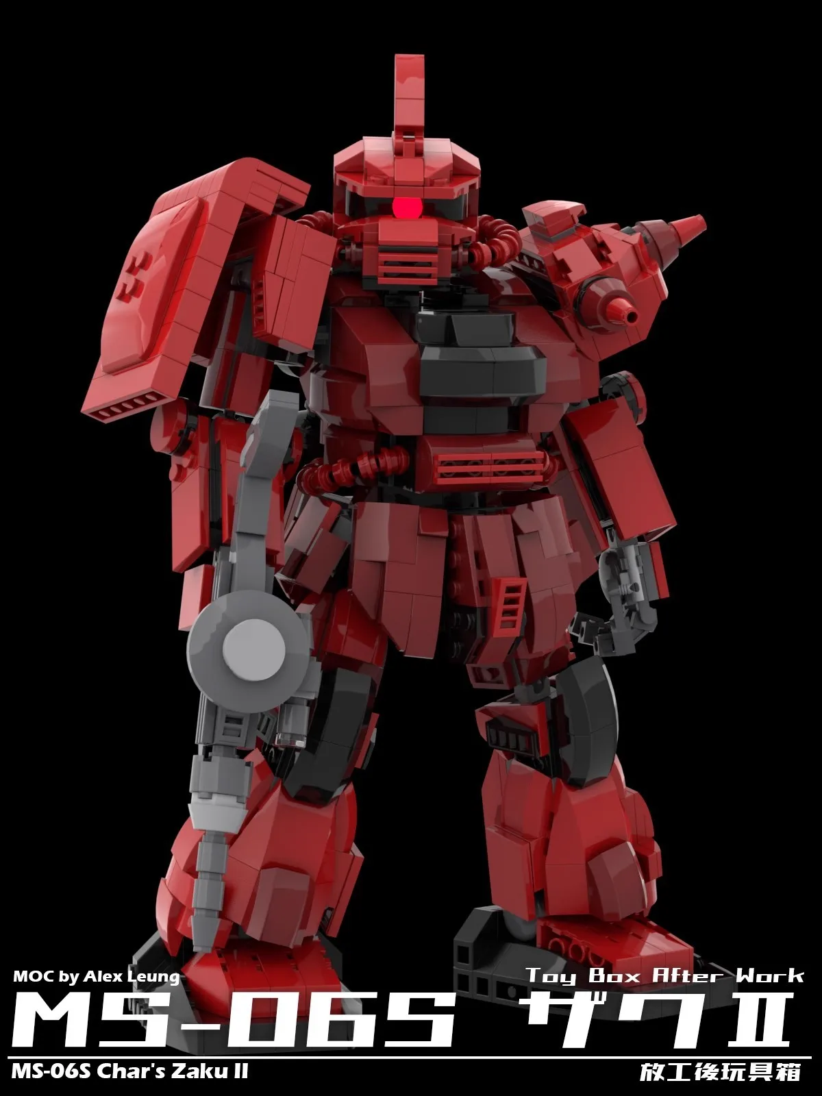 

Hot Building Blocks Mecha Warrior Impulse Char's Zaku Bracket Robot Model Exoskeleton Robot Assembled Building Block Toys