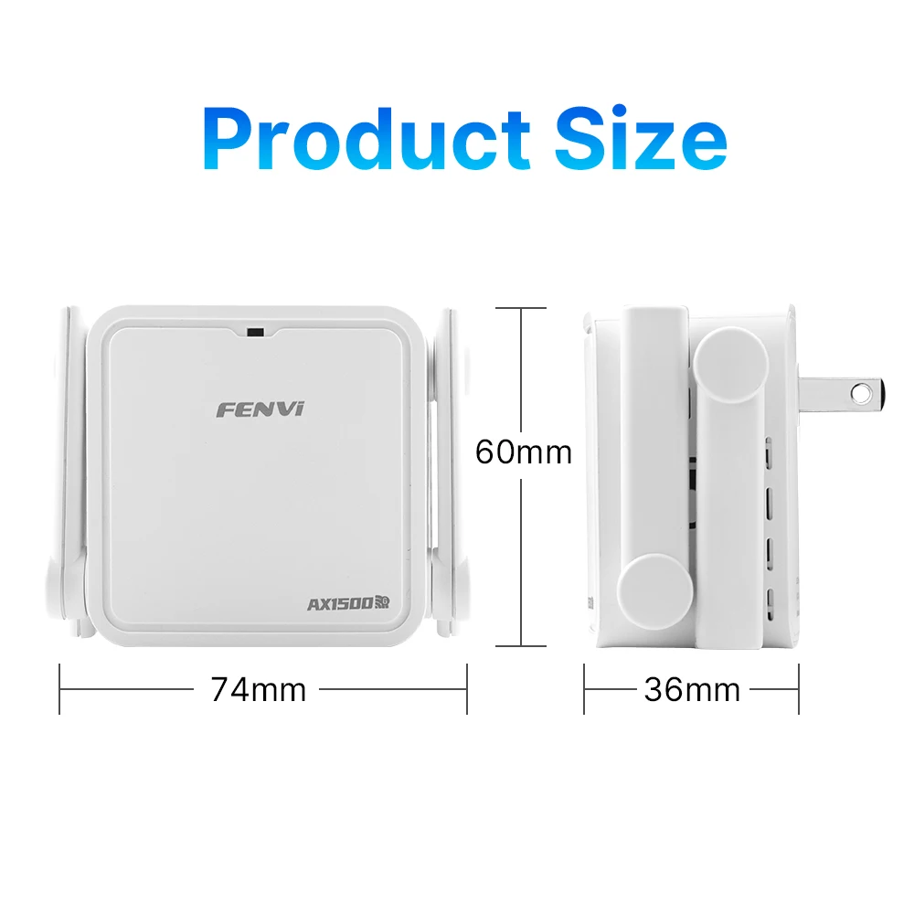 Fenvi 1500Mbps Wireless WiFi 6 Repeater Dual Band 5GHz 2.4Ghz 802.11AX Wi-Fi Extender Amplifier Range Booster เครือข่าย Router