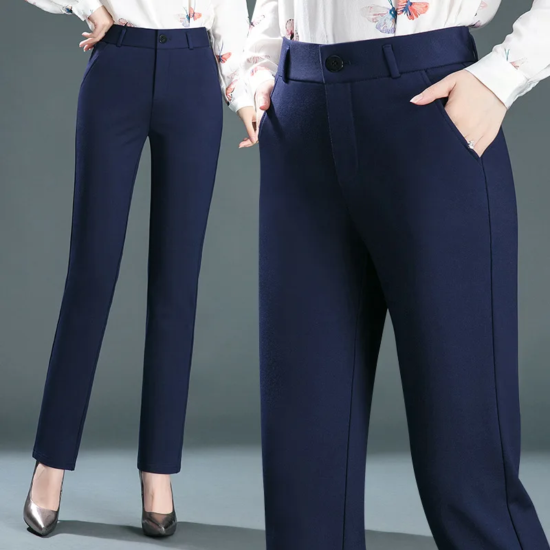 

Oversize Spring and Autumn Loose Women's Casual Pants High-waisted Straight Elastic Extra Large Size Fat MM Long Pants Summer