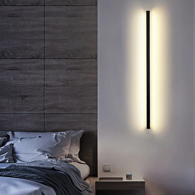 modern bedside wall lamp for bedroom living room LED Long strip wall lights nordic home decoration Mirror backlight sconce lamp