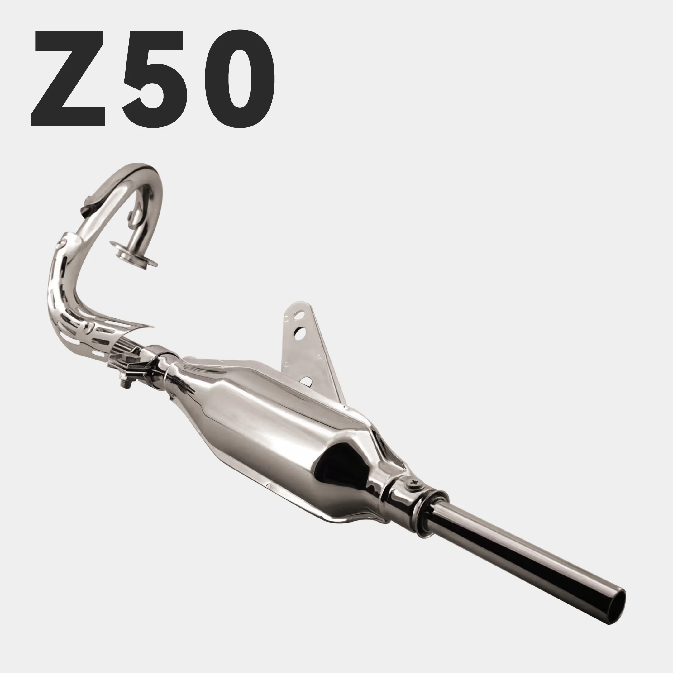 Z50 Monkey Exhaust Pipe Stainless Steel Motorcycles Sliver Gas Vent Pipe for Z50 1967-1979