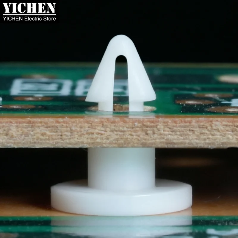 100pcs PCB Board Spacer Nylon Standoff Insulator Support Pillar Snap Lock 2.7mm Mount Hole DIY Motherboard Assembly Fastener