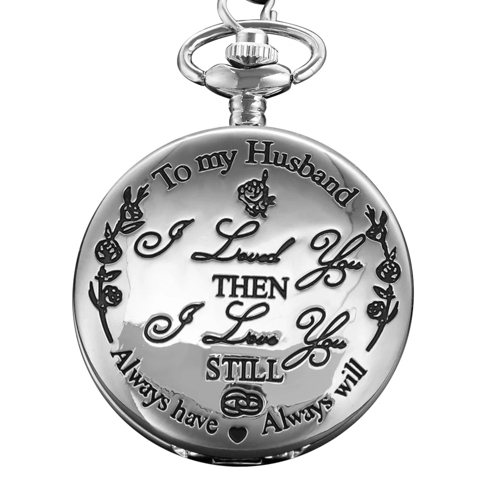 

Holiday Best Husband and Lover Souvenir Quartz Pocket Watch Vintage Necklace Universal Mini Gift for Male and Female Students