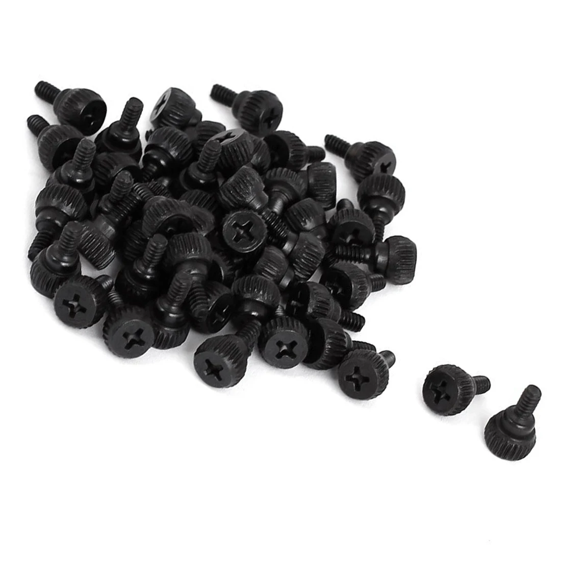 Vis à oreilles noires pour boîtier d'ordinateur, 50 pièces, M3.5