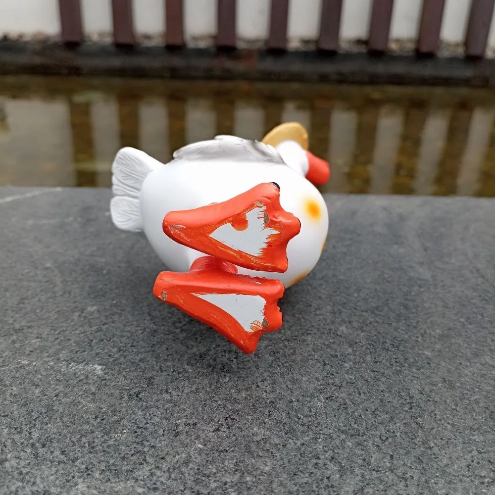 

Animal Sculpture Resin Garden Geese Sculpture Funny Handmade Geese Figurine Cute Rustic Goose Figure Indoor Decoration