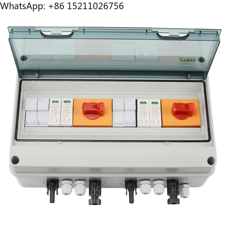 

Dc Combiner Box 1000V 25A 2 in 2 Out 2 Strings Pv Combiner Box for Photovoltaic System Solar Panels