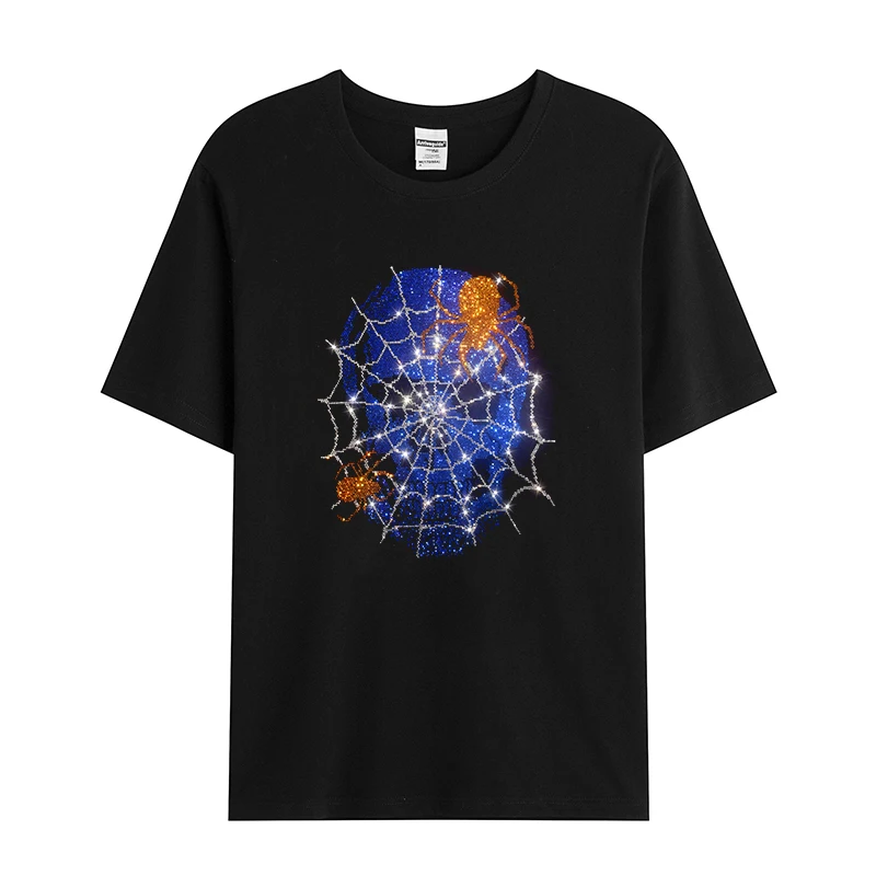 

Spider Skull Instone Tee, men's short-sleeved casual summer tunic, stylish and versatile