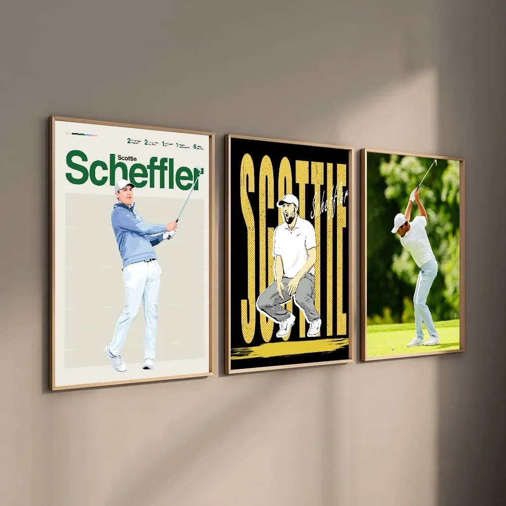 Golf S-Scottie S-Scheffler Poster HD art sticky wall waterproof home living room bedroom bar aesthetic decoration