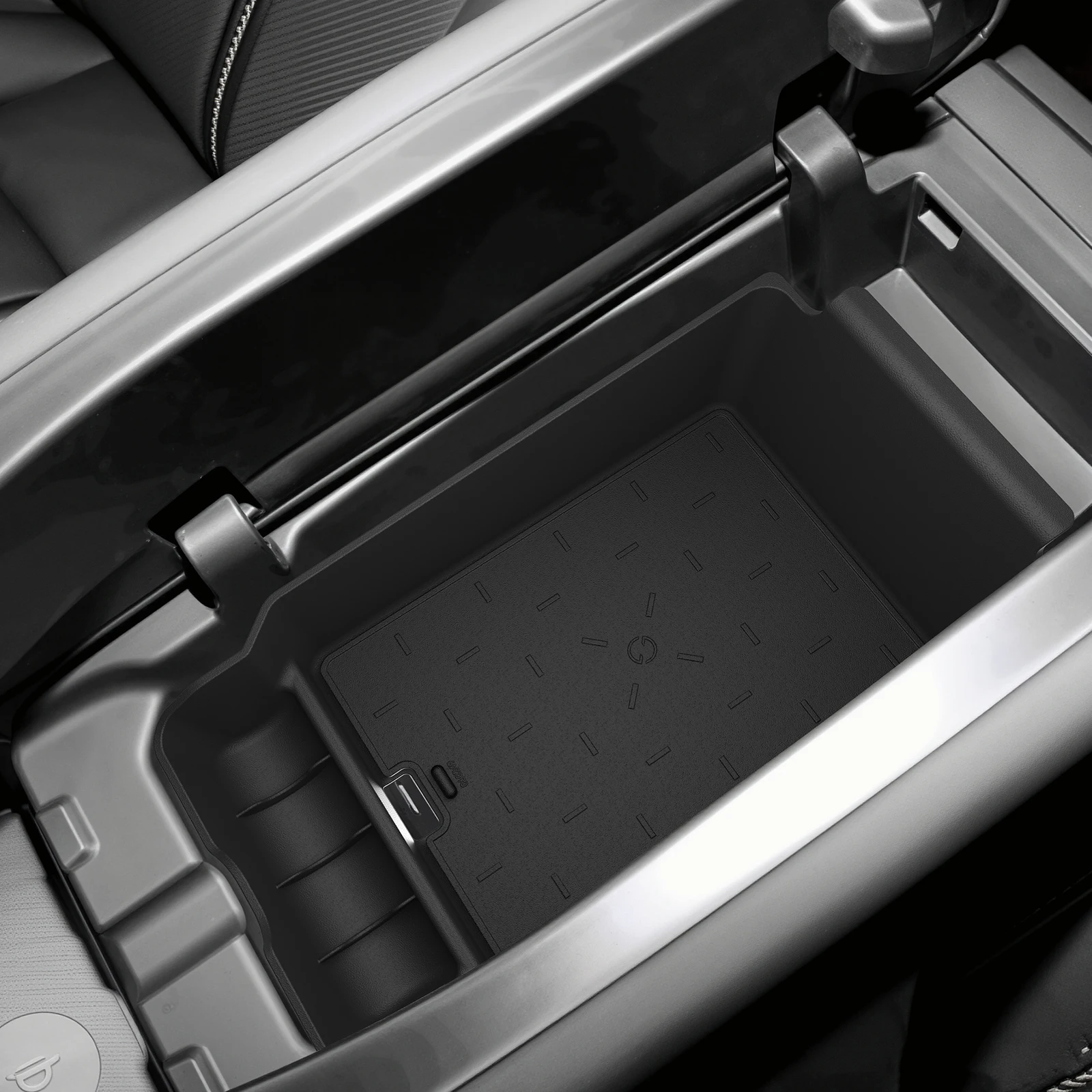 Smabee für Mazda CX-5 CX5 2026+ Mittelarmlehnen-Aufbewahrungsbox ABS-Einsatzfach Organizer Auto-Innenausstattung Zubehör Ordnungssystem Schwarz – Detail 4