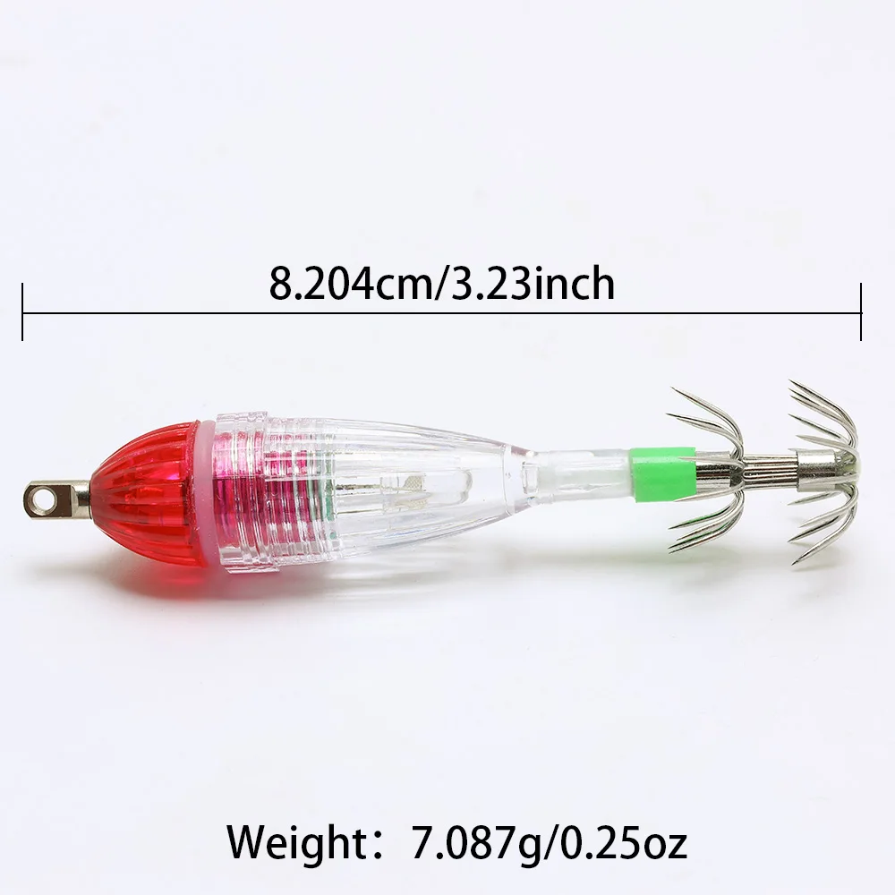 2 Stück Angellichter mit Haken, Unterwasser-LED-Blinklichter zum Anlocken von Tintenfischen bei Nacht, Köderlichter, Tintenfisch-Wasserlichter – Detail 5