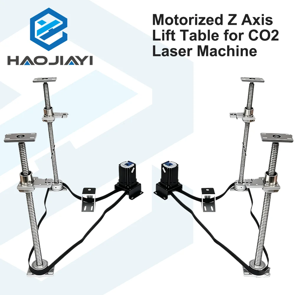Z Axis Motorized Lift Table Platform Up Down Adjustable Metal Parts for CO2 Laser Engraving Cutting Machine