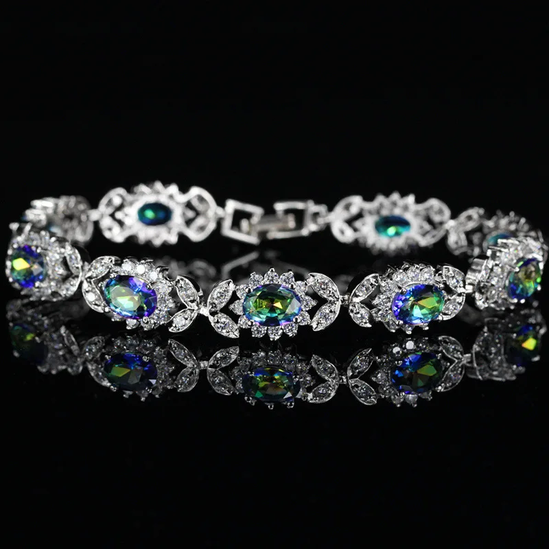 

Women's Fashionable Colorful AAA Zircon Bracelet Jewelry Accessory for Parties And Birthdays
