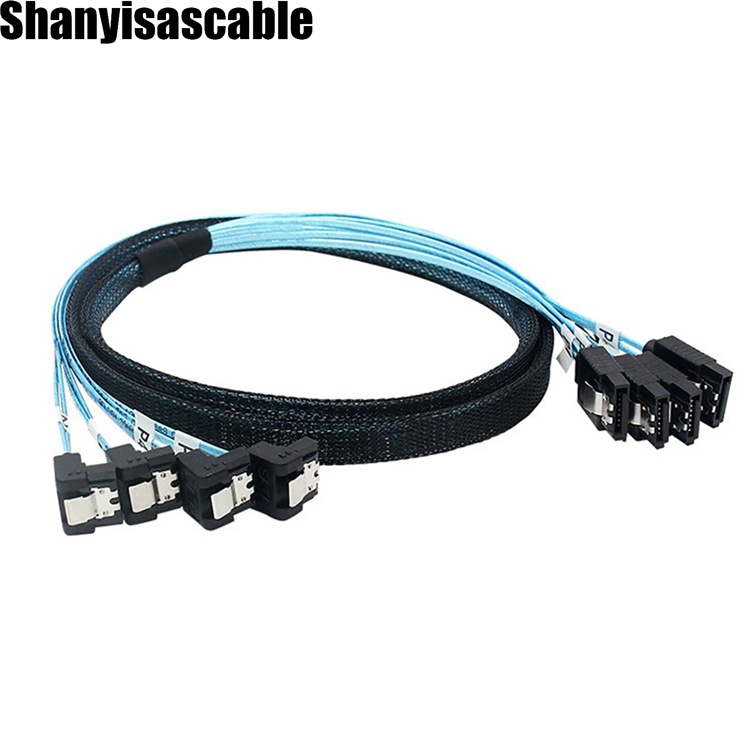 0.5M SATA Cable 90-Degree SATA-Data Cable SAS/SATA-12Gbps Cable for Server-Raid Computer SDD HDD CD DVD Drives