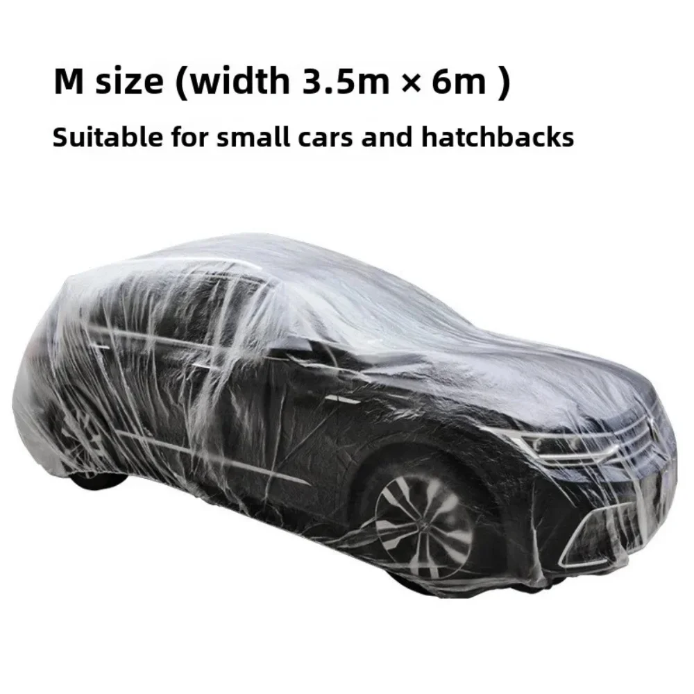 Disposable Transparent Car Cover Universal Dustproof Scratch Free Auto Protector For Indoor Use Vehicle Exterior Protection
