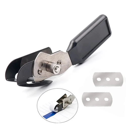 ALIWRAP-cuchillo cortador de vinilo de doble cabezal de seguridad, película de revestimiento para coche, cortadora de bolsillo, herramienta de corte de pegatinas de película de carbono con hoja de Metal