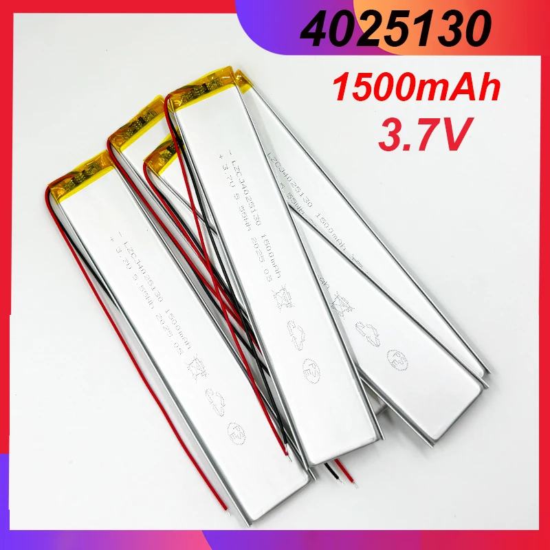 

4025130 1500 мАч 3,7 В 1-10 шт. литий-полимерная аккумуляторная батарея для видеоплеера спортивный браслет светодиодный аварийный светильник