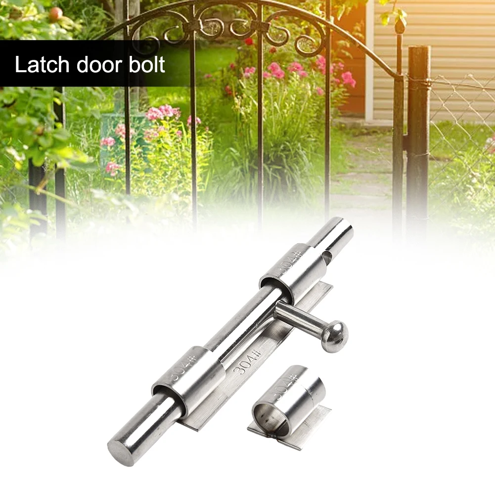 

Bolt Home Lock Door Latch 304 8inch Accessories Protect Tool Replacement Safety Silver Stainless Steel House Door