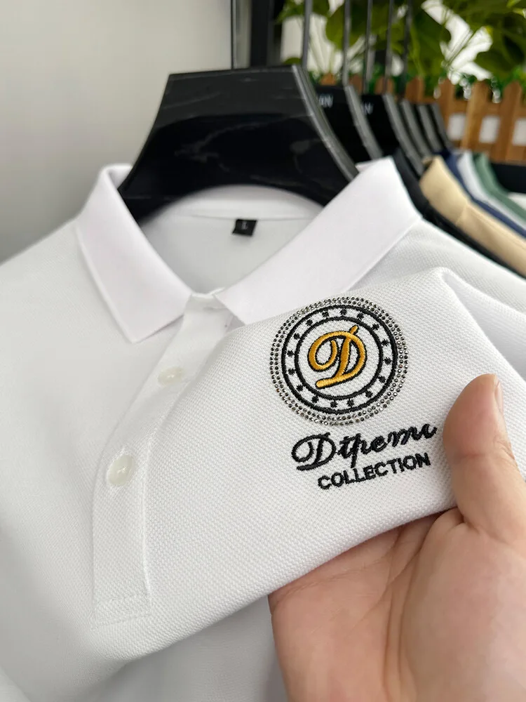 

High quality exquisite embroidered short sleeve POLO shirt men's summer new Korean casual lapel T-shirt fashion men's clothing