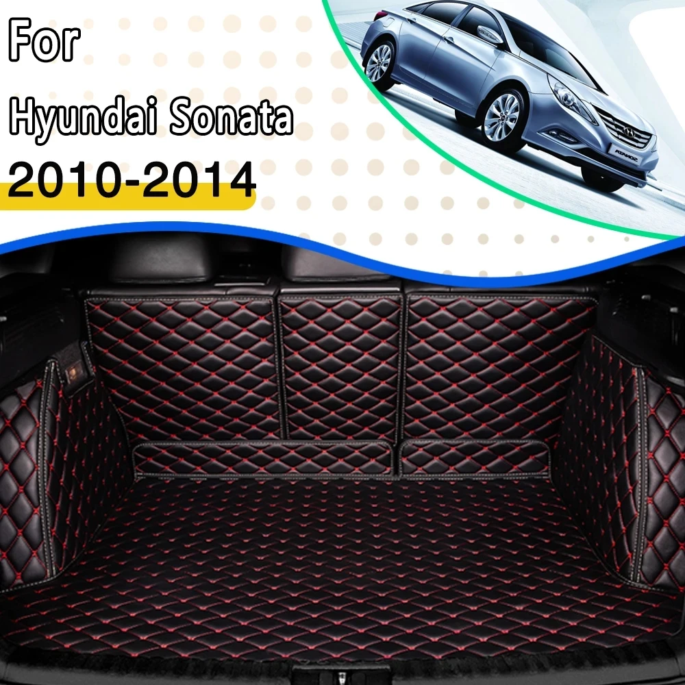 

Trunk Mats For Hyundai Sonata i45 YF 2010 2011 2012 2013 2014 Waterproof Protective Pads Leather Car Trunk Mats Car Accessories