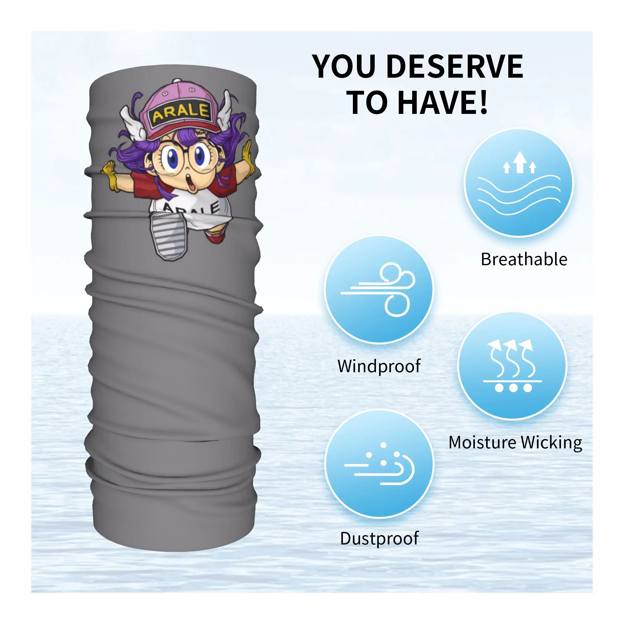 アラレうんちくん バンダナ ネックカバー プリント ラップ スカーフ 多機能 サイクリング スカーフ 乗馬 ユニセックス 大人 洗える