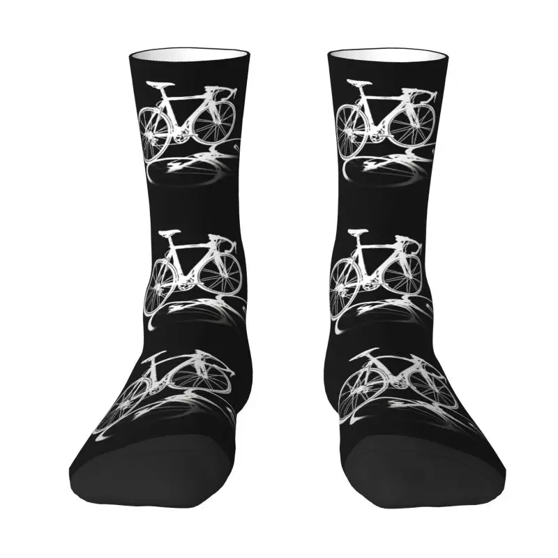 Bicycle Bike Riders Dress Socks for Men Women Warm Funny Novelty Bicycling Cyclist MTB Mountain Biking Crew Socks