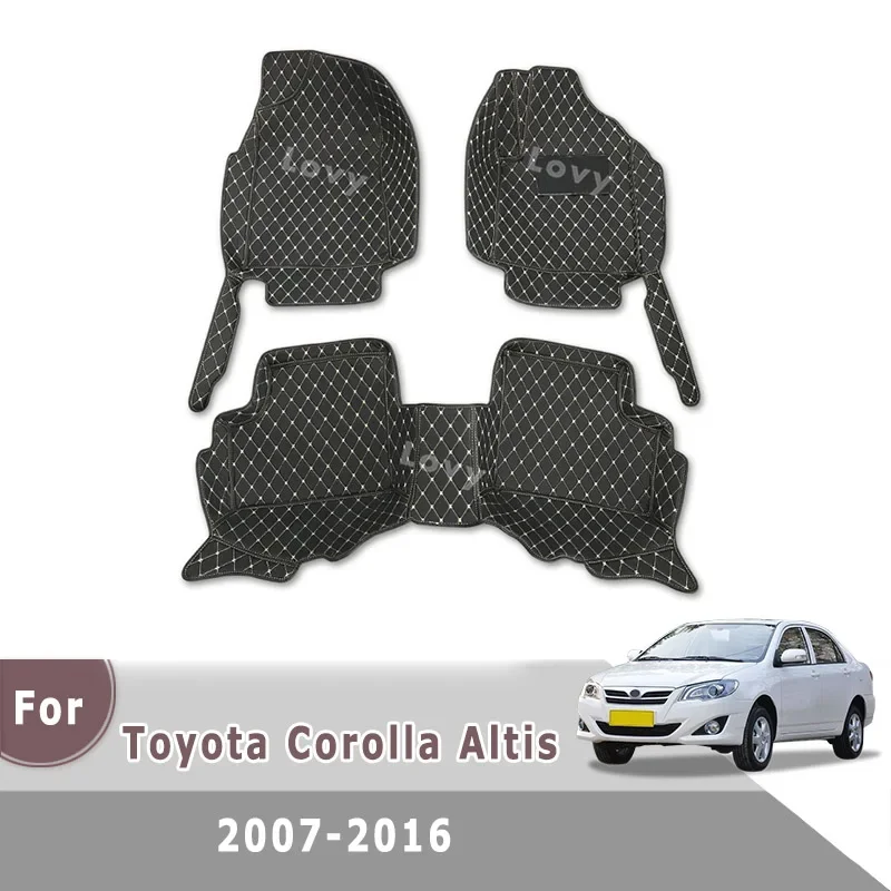 

Ковры RHD для Toyota Corolla Altis 2016 2015 2014 2013 2012 2011 2010 2009 2008 2007 Автомобильные коврики на заказ, подушечки для ног, коврики