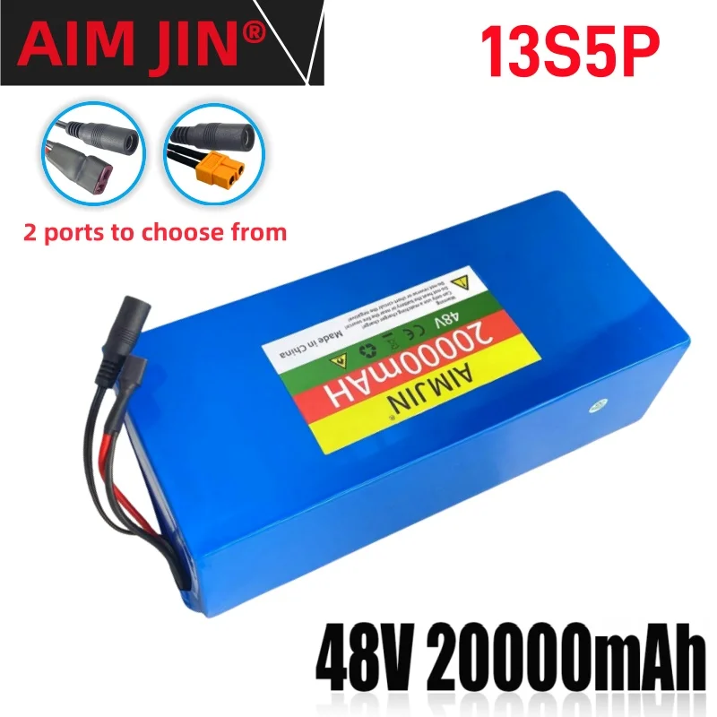 

13S5P 48V 20Ah 18650 Lithium Battery Pack Suitable for Electric Bicycle Kick Scooter Built-in Intelligent BMS