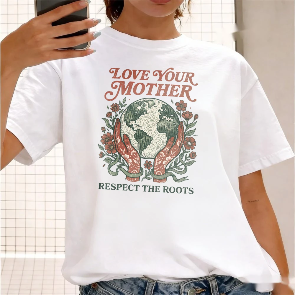 Earth Day Shirt Mother Earth T-Shirt Save The Planet Go Green Shirt Environmental Activist Gift Tee Women Fashion Casual Tops