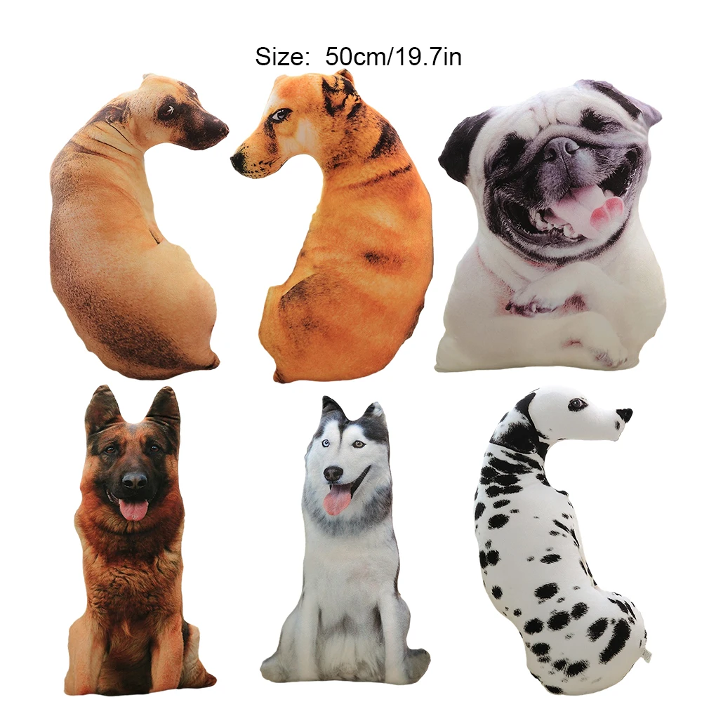 وسادة على شكل كلب رفيق نابض بالحياة لعشاق الكلاب والأطفال مناسبة لجميع الأعمار رمي كلب الوسادة #6