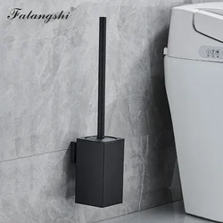 Black Toilet Brush Holder Wall Mounted Bathroom Cleaning Brush Stainless Steel Toilet Brush For Cleaning Storage WB8705