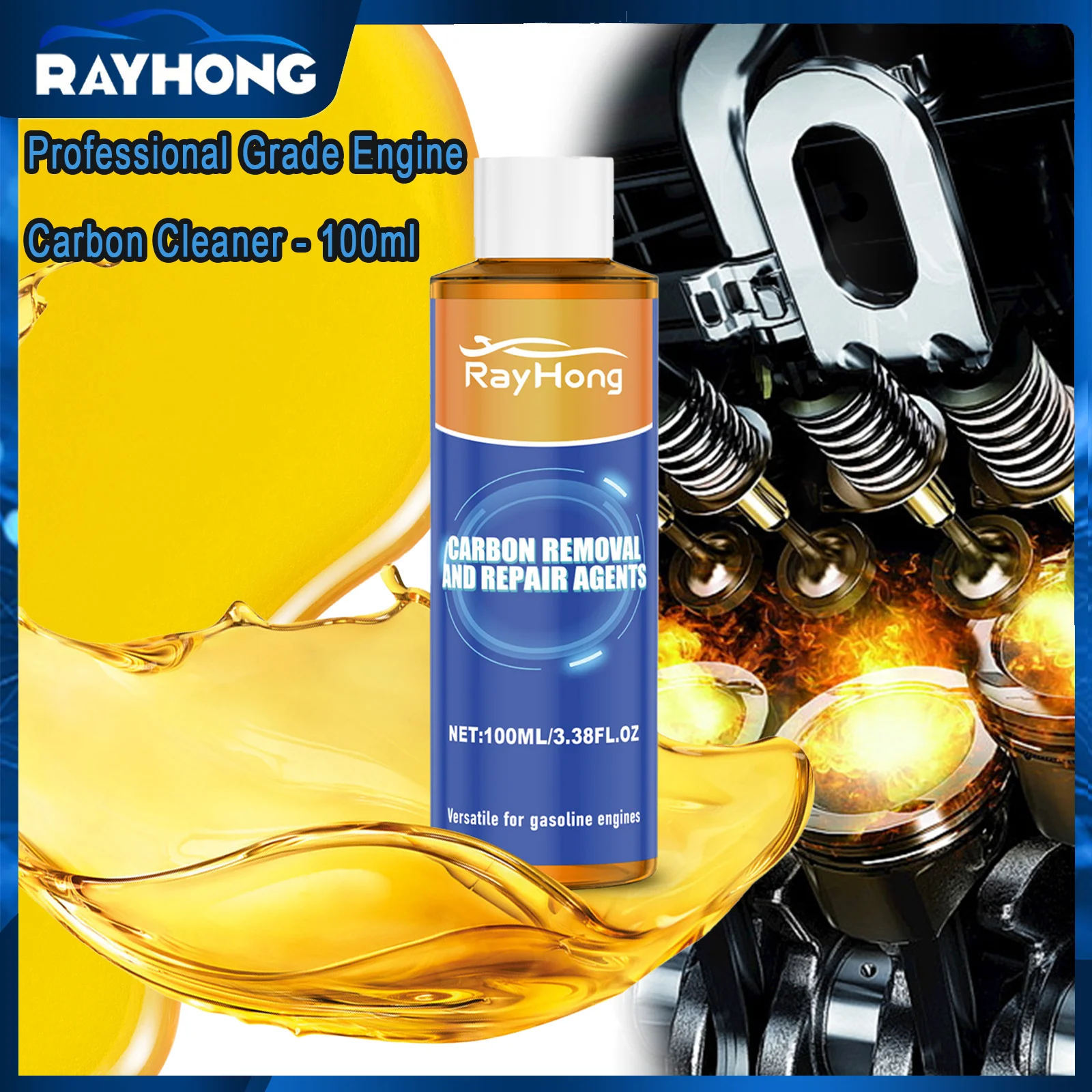 

Car Engine Carbon Cleaner Fuel System Treatment Additive Reduces Noise Anti Wear Protection Restores Performance 100ml for Cars