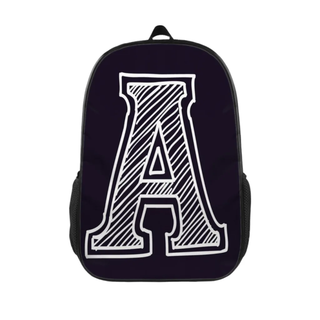 Mochila con letras en inglés para niña, morral escolar de alta capacidad, resistente al agua, a la moda, 17 ﻿ ﻿