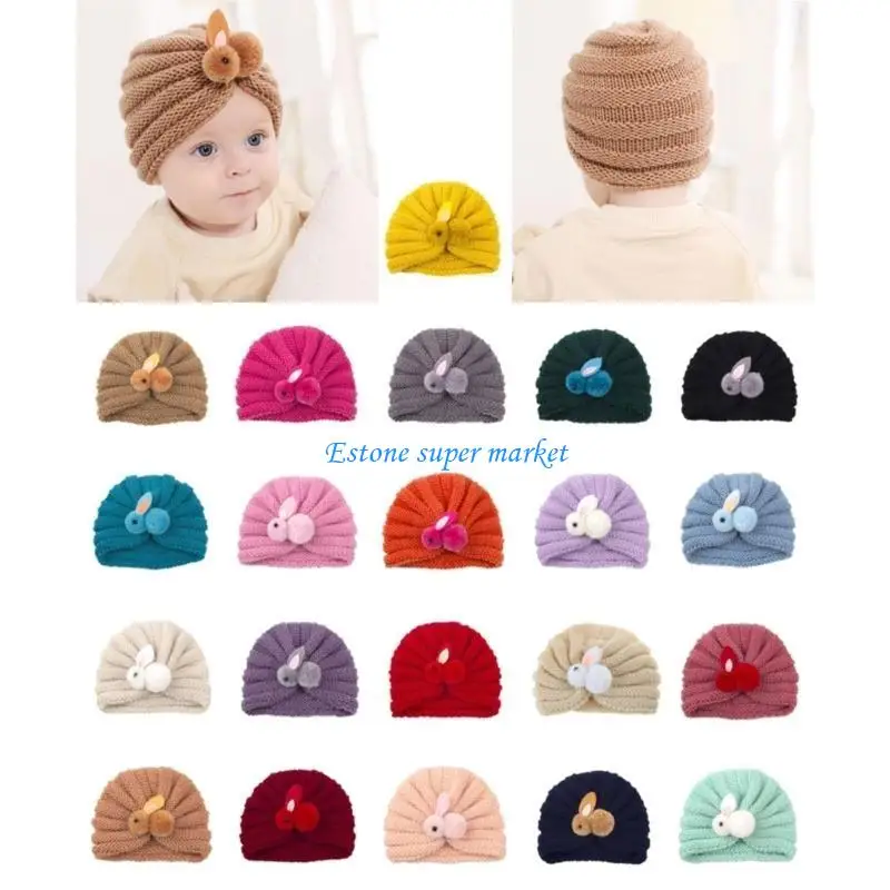 090B Winter Knit Baby Hat Warm Beanie for Boys Girls Infant Toddler Baby Beanie