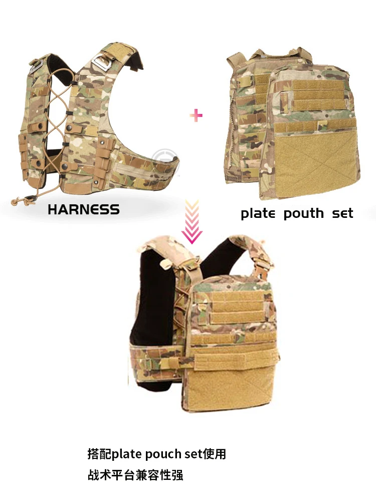 SUNSNOW Tactical H Type CP Style Crye Precision AVS MBAV HARNESS Tactical Vest Lnternal Replacement Support