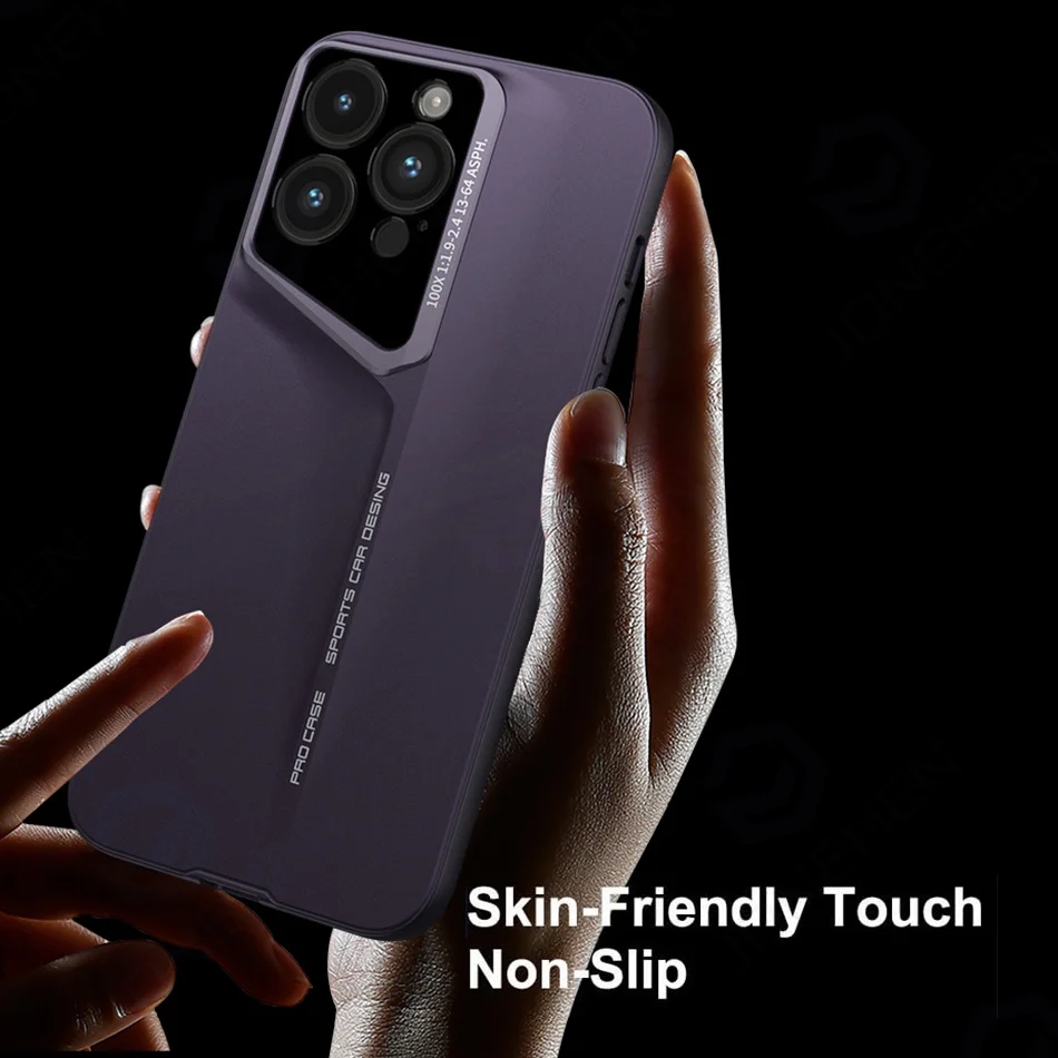 Luxury Blade Ultra thin Case For iPhone 15 14 13 12 16 17 Pro Max 15pro Skin Protection Fashion Titanium Shockproof Lens Cover