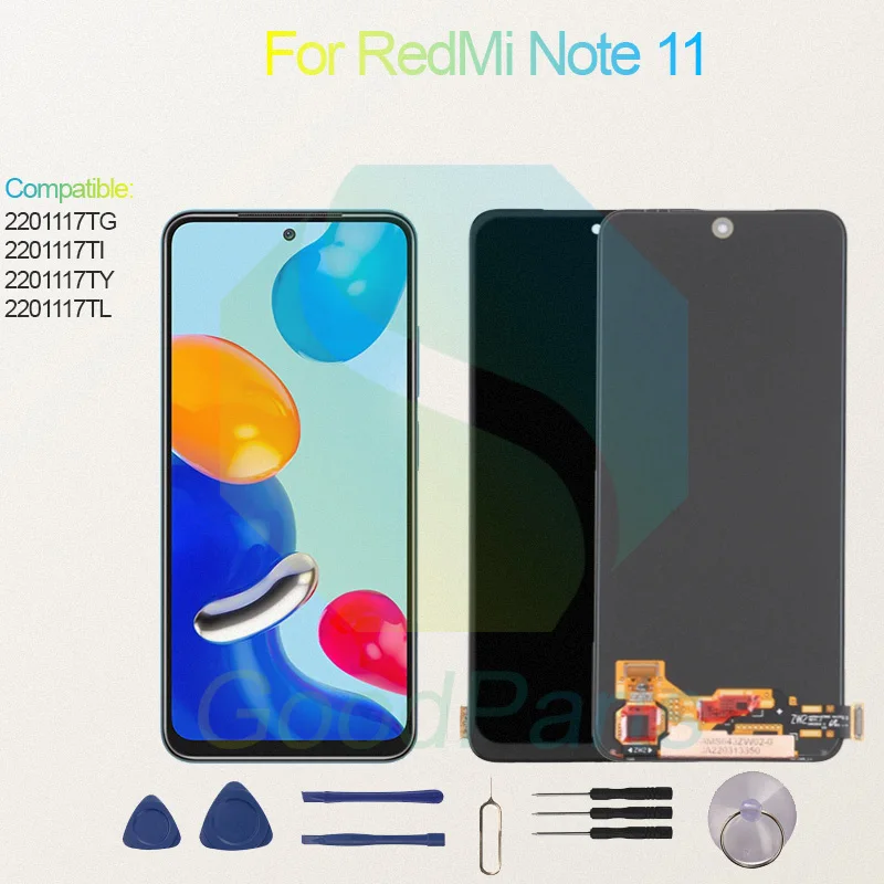 Test Before Ship For RedMi Note 11 Display Touch Screen Digitizer Panel Assembly Lcd Screen 2201117TG/TI/TY/TL Note 11 Screen Di