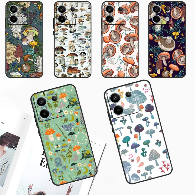 Mushroom Forest Phone Case For Redmi Note 13 9 10 11 12 Pro Plus 10S 11S 12S Redmi 12 9C 10C 12C 13C Cover