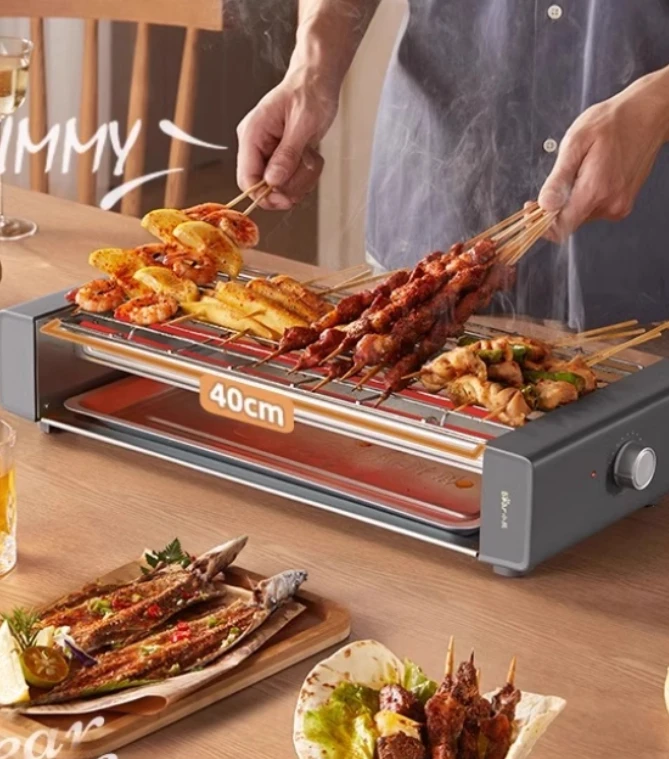 جديد متعدد الوظائف شواية باربيكيو كهربائية المنزلية داخلي سيخ غير التدخين الكهربائية الشواء عموم شواية باربيكيو كبيرة