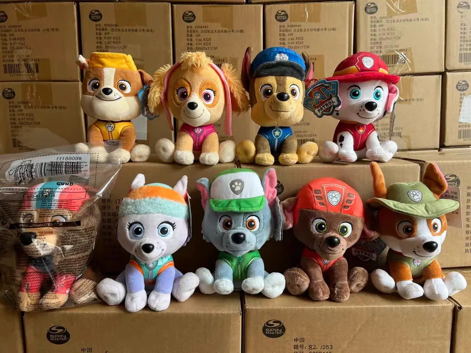 100% Genuine Paw Patrol Plush Toy Chase Skye Marshall Tracker Everest Rocky Zuma Rubble