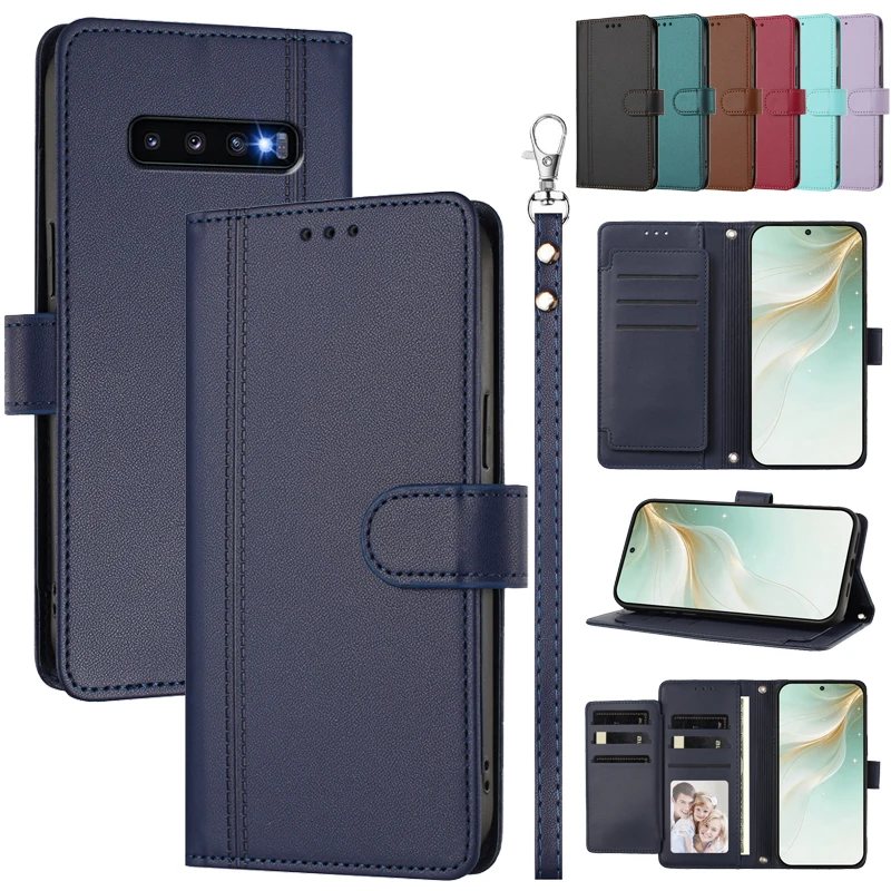 Multi-functional Leather Wallet Flip Phone Case For Samsung Galaxy S10E S10+ Lite S8 S9 Plus S6 S7 Edge 5G Cover Protective Bags