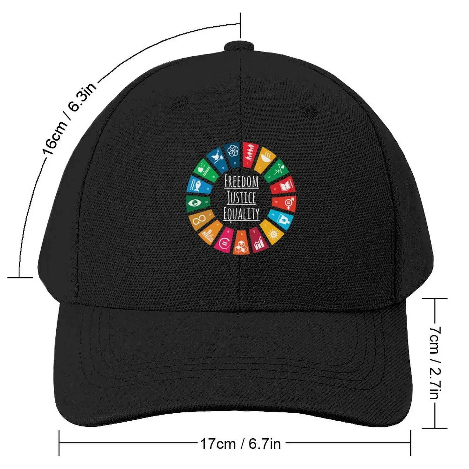 UN SDGs Global Goals 2030 | United Nations Sustainable Development Goals 2030 Logo | Sustainable Gifts Baseball Cap