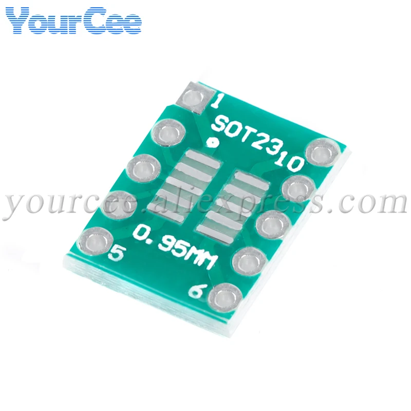 50 sztuk/10 sztuk SMD do DIP10 Pinboard UNAX 0.5mm/0.95mm do 2.54mm SOP10 MSOP10 SOT23 do DIP płyta adaptera PCB układ scalony — zdjęcie 3