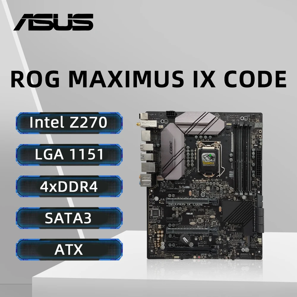 ASUS ROG MAXIMUS IX CODE Motherboard Support I7-7700K 6700K I5-7600 6500 I3-7300 CPU LGA1151 DDR4 3200MHz M.2 ATX Z270 Mainboard