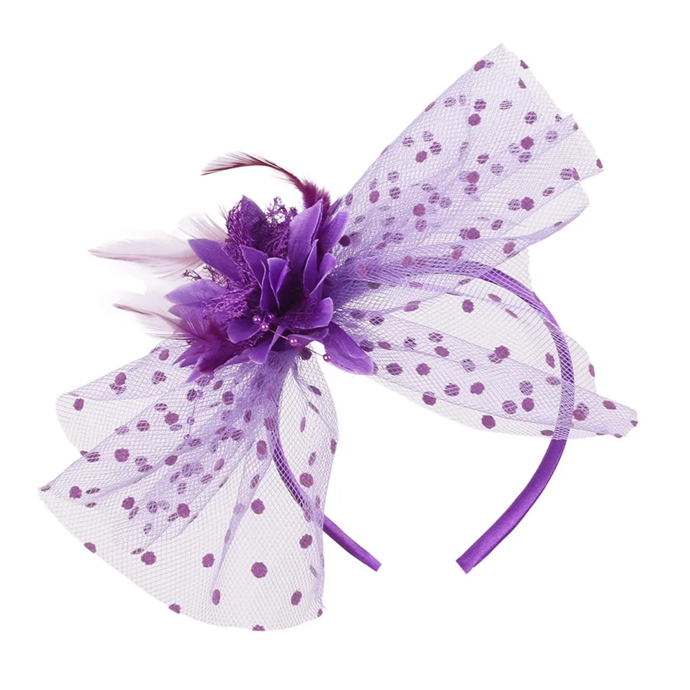 Headpiece Exquisite Mesh Flower Headband French Elegant Vintage Fascinator Hat Formal Hat Retro Bride Headdress Photography