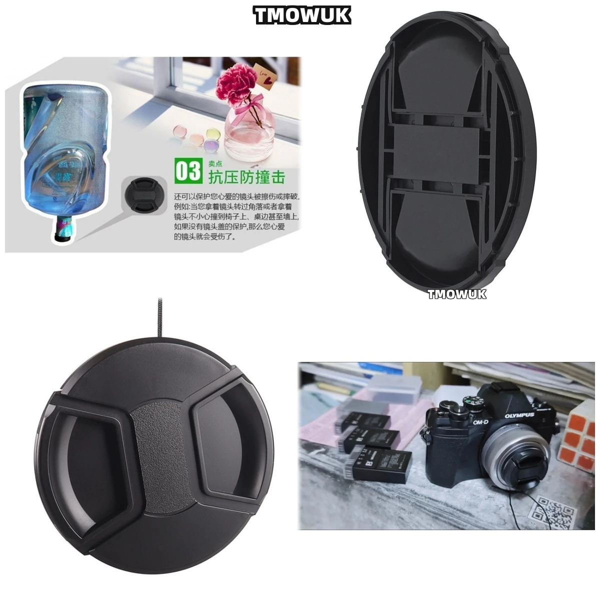 

For SONY A99II A7S2 A7R3 A7C A500 A300 A57 A65 Camera Lens Cap Protective Cover Center Pinch Snap-on 49mm 52 55 58 62 67 72 77 8