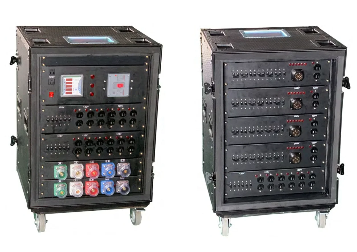400A Edison Power Rack Socapex Edison Caja de distribución para iluminación de escenario