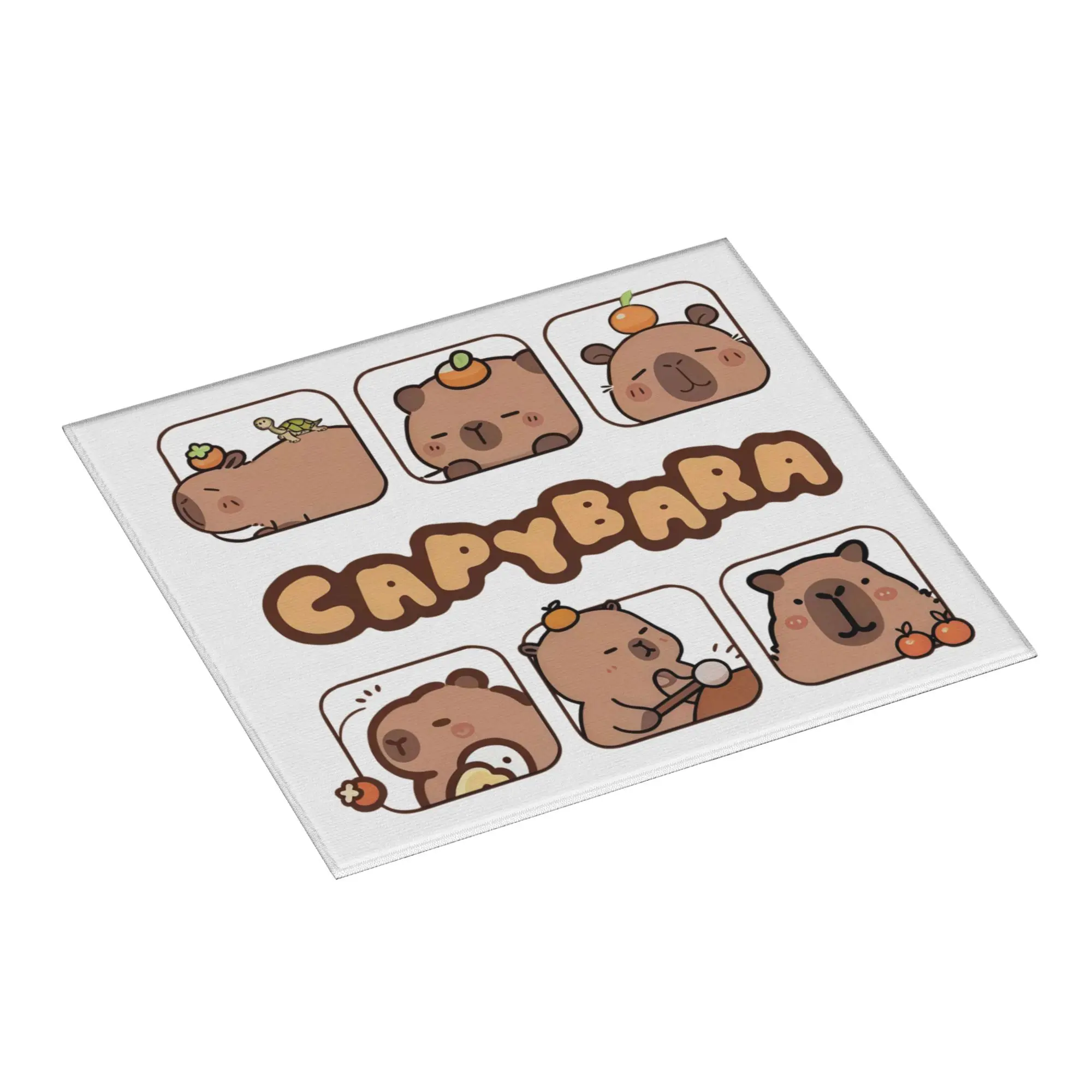 Drying Mat For Kitchen Cartoon Animal Pets Capybara Water Absorbent Waterproof Reusable  On Slip Kitchen Counter Protector Mat