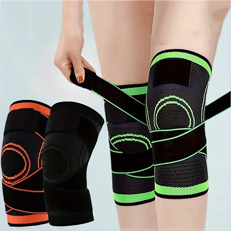 1PC Sports Knee Pad Men Pressurized Elastic Knee Pad Support Fitness Gear Basketball Volleyball Brace Tennis Cycling Protector