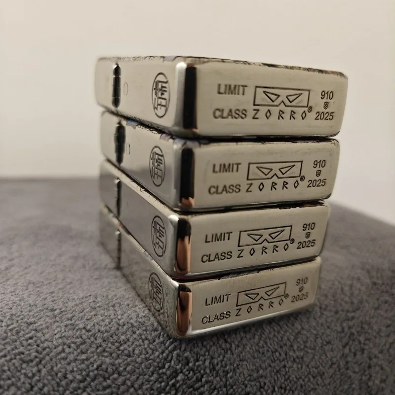Zorro Genuine 910S Kerosenes Lighter | 3rd Gen Sealed Liner Double-Sided Embossed Titanium Four Beauties Collectible Gift
